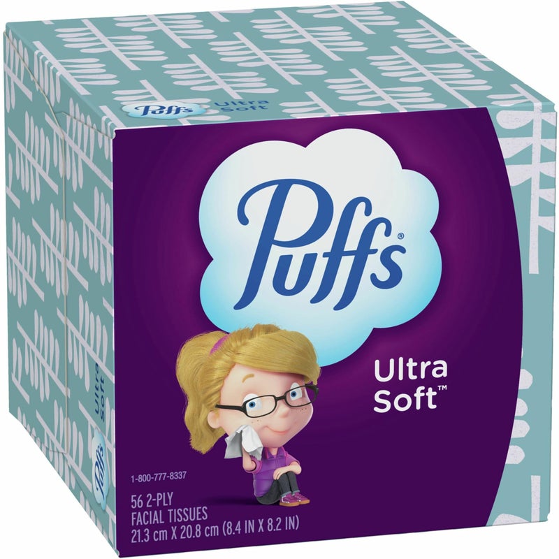 Puffs Ultra Soft & Strong Facial Tissues, 56 Count (Pack of 24) - Image 4